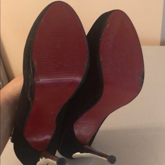 Velvet fabric heels shoes - Picture 12 of 12